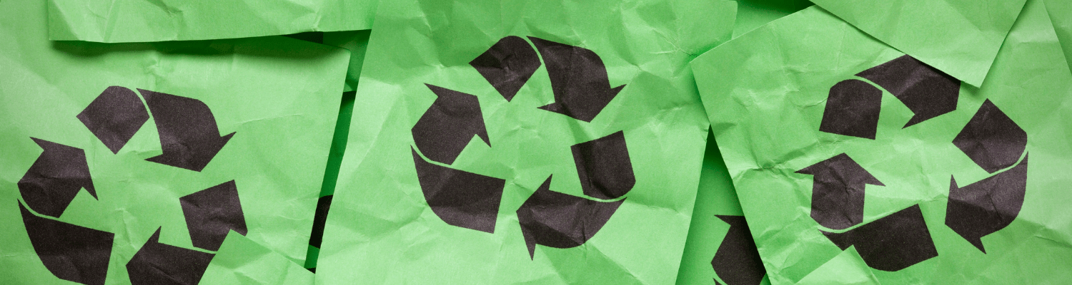 Recycle on Green Paper Repeating
