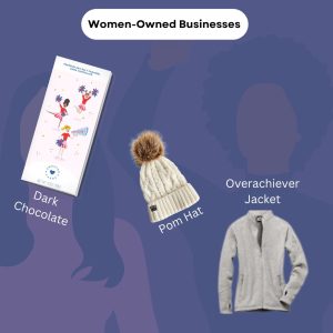 Women Owned Business Products: Chocolate, Pom Hat and Jacket