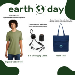 Organic Tee, Charger and Tote Bag that is Eco Friendly