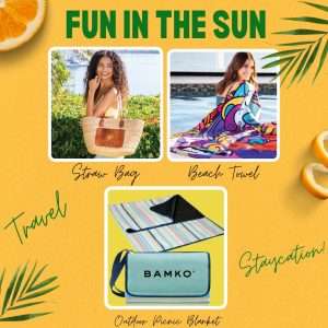 Fun in The Sun: Beach Towel, Blanket and Tote