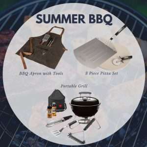Summer BBQ Items: Apron, Pizza Set and Outdoor Grill Items