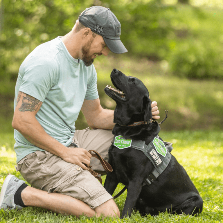 BAMKO Designed Custom Patches for Service Dog Vests in Purina Dog Chow Commercial