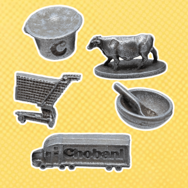 Chobani Monopoly Game Pieces