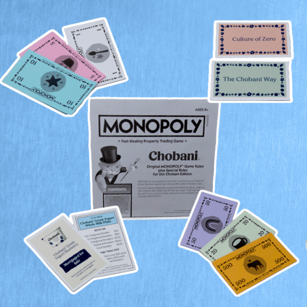 Chobani Monopoly Game Pieces