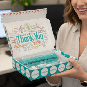 Branded merchandise for employee recognition