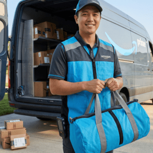 Vests into Duffel bags - Amazon upcycling with BAMKO