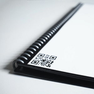 QR Code notebook for digital training