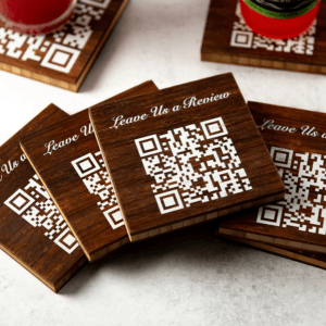 QR Code Coasters for Brand Engagement 