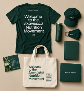 branded merchandise program essentials: t-shirt, hat, tote, water bottle