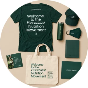 Custom branded merchandise: apparel, tote bags, headwear, drinkware